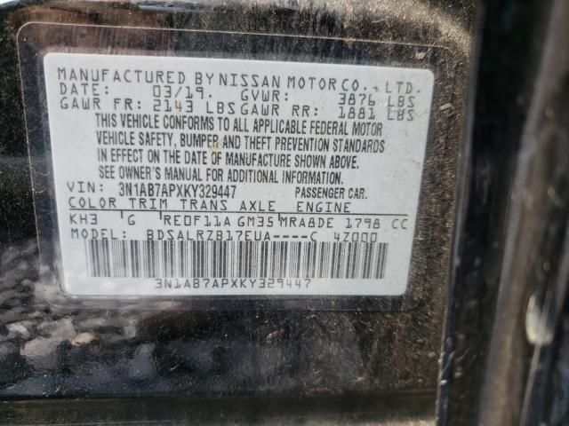 Photo 9 VIN: 3N1AB7APXKY329447 - NISSAN SENTRA S 