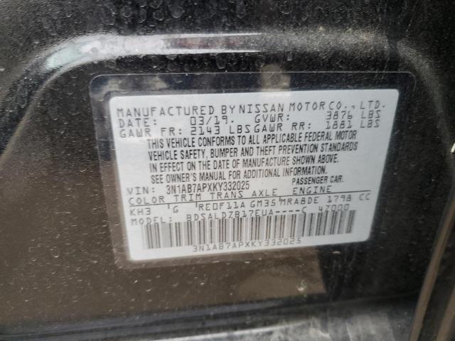 Photo 11 VIN: 3N1AB7APXKY332025 - NISSAN SENTRA S 