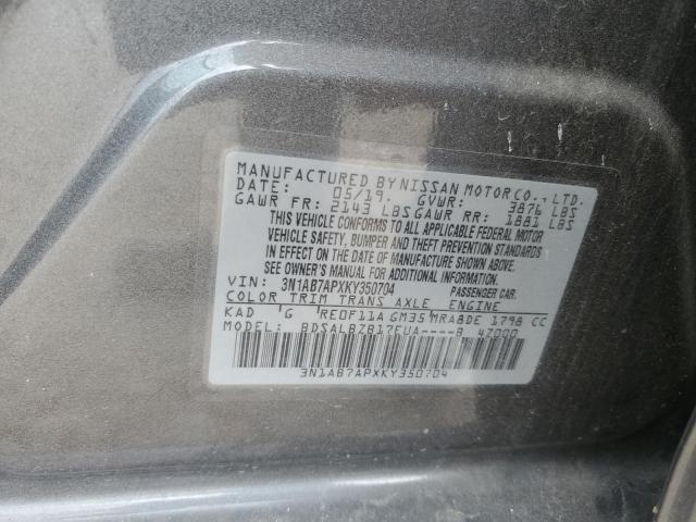 Photo 11 VIN: 3N1AB7APXKY350704 - NISSAN SENTRA 