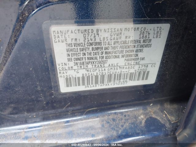 Photo 8 VIN: 3N1AB7APXKY390507 - NISSAN SENTRA 