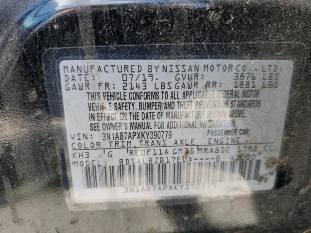 Photo 9 VIN: 3N1AB7APXKY390779 - NISSAN SENTRA S 