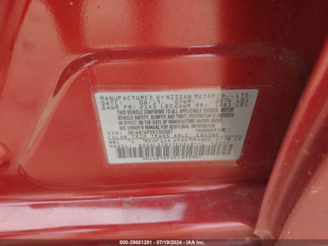 Photo 8 VIN: 3N1AB7APXKY393987 - NISSAN SENTRA 