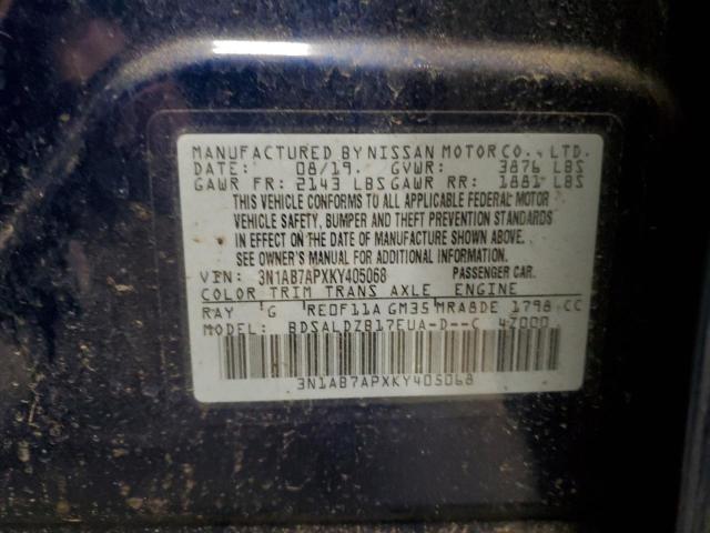 Photo 11 VIN: 3N1AB7APXKY405068 - NISSAN SENTRA S 