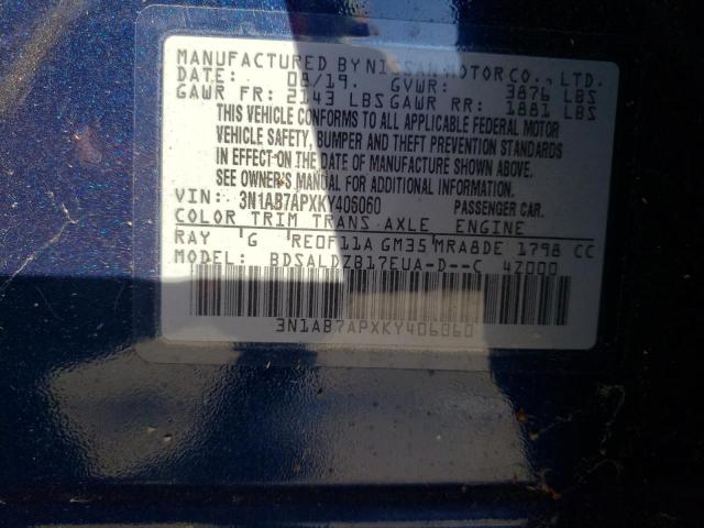 Photo 12 VIN: 3N1AB7APXKY406060 - NISSAN SENTRA S 