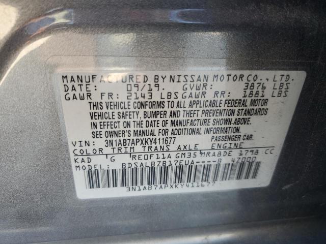 Photo 12 VIN: 3N1AB7APXKY411677 - NISSAN SENTRA S 