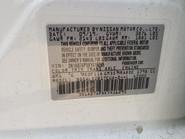 Photo 9 VIN: 3N1AB7APXKY416295 - NISSAN SENTRA S 