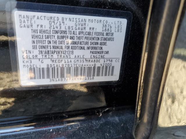 Photo 12 VIN: 3N1AB7APXKY421318 - NISSAN SENTRA S 