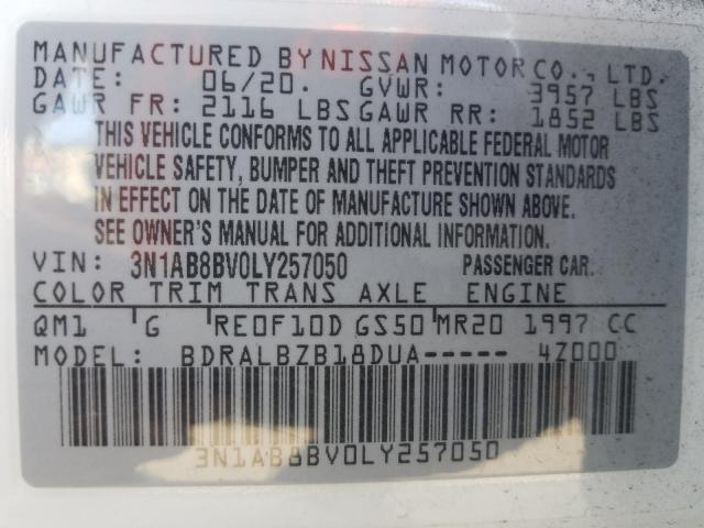 Photo 9 VIN: 3N1AB8BV0LY257050 - NISSAN SENTRA S 