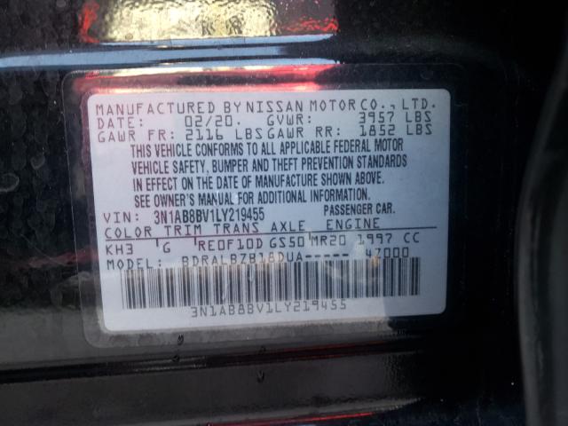 Photo 9 VIN: 3N1AB8BV1LY219455 - NISSAN SENTRA S 