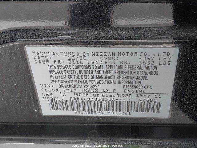 Photo 8 VIN: 3N1AB8BV1LY305221 - NISSAN SENTRA 