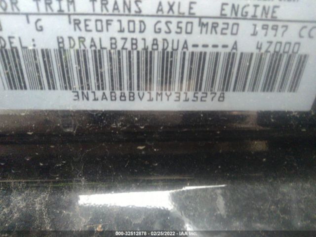 Photo 8 VIN: 3N1AB8BV1MY315278 - NISSAN SENTRA 