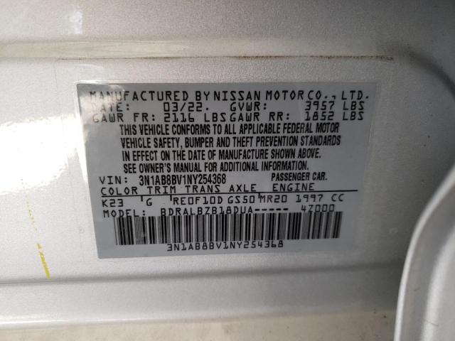 Photo 11 VIN: 3N1AB8BV1NY254368 - NISSAN SENTRA S 