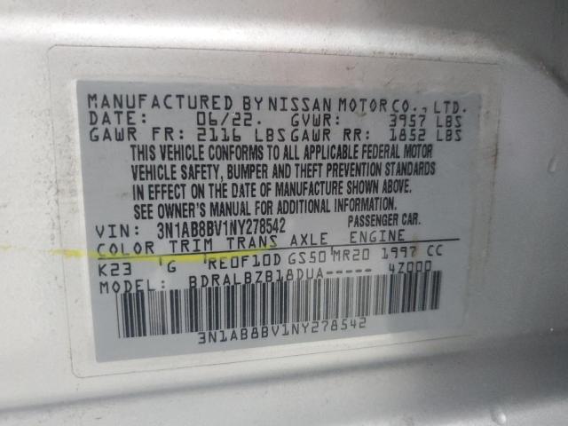 Photo 12 VIN: 3N1AB8BV1NY278542 - NISSAN SENTRA S 