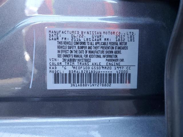 Photo 11 VIN: 3N1AB8BV1NY278802 - NISSAN SENTRA 