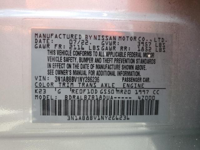 Photo 12 VIN: 3N1AB8BV1NY286236 - NISSAN SENTRA S 