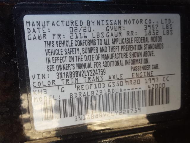 Photo 9 VIN: 3N1AB8BV2LY224759 - NISSAN SENTRA S 