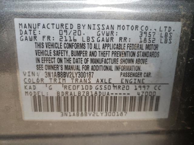 Photo 9 VIN: 3N1AB8BV2LY300187 - NISSAN SENTRA S 