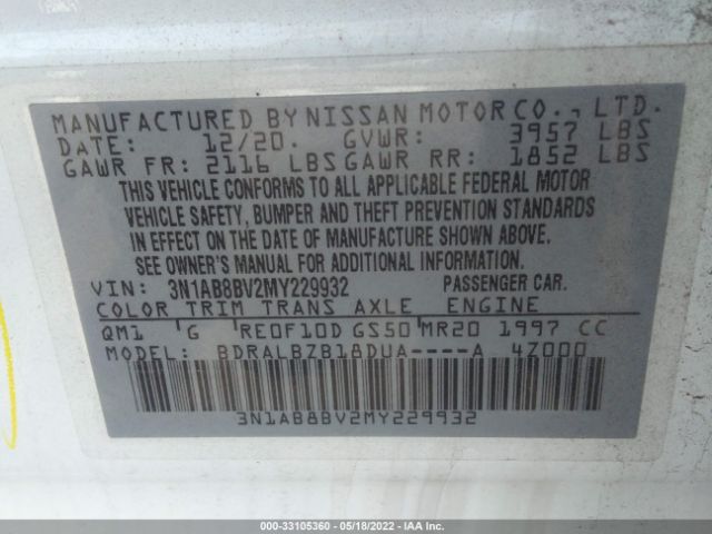 Photo 8 VIN: 3N1AB8BV2MY229932 - NISSAN SENTRA 