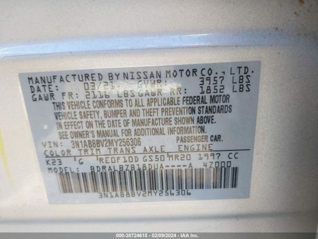 Photo 8 VIN: 3N1AB8BV2MY256306 - NISSAN SENTRA 