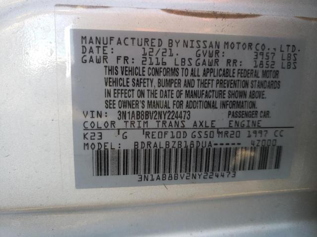 Photo 11 VIN: 3N1AB8BV2NY224473 - NISSAN SENTRA S 