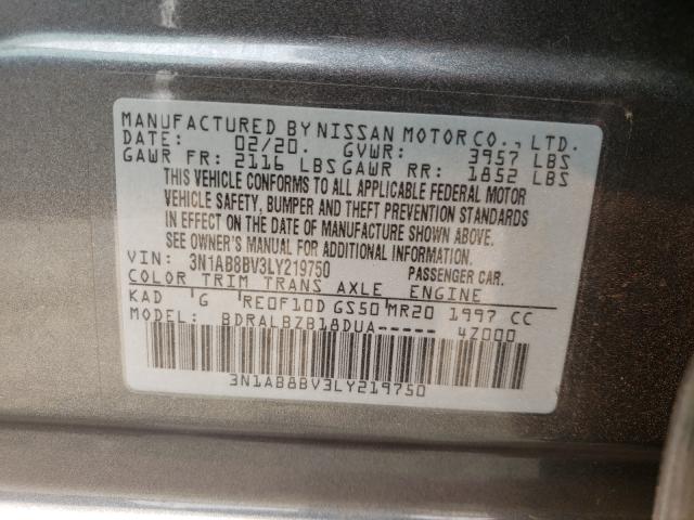 Photo 9 VIN: 3N1AB8BV3LY219750 - NISSAN SENTRA S 