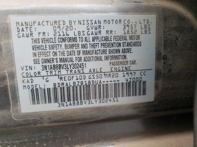 Photo 9 VIN: 3N1AB8BV3LY302451 - NISSAN SENTRA S 