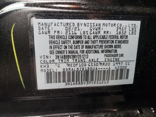 Photo 9 VIN: 3N1AB8BV3MY251213 - NISSAN SENTRA S 