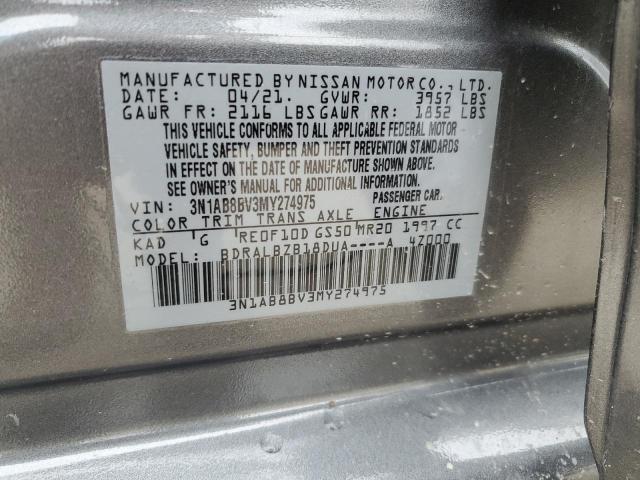 Photo 11 VIN: 3N1AB8BV3MY274975 - NISSAN SENTRA S 