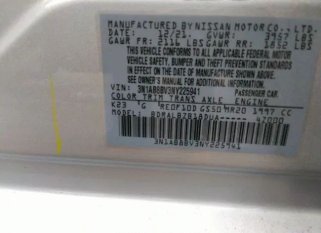 Photo 8 VIN: 3N1AB8BV3NY225941 - NISSAN SENTRA 