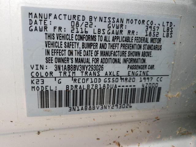 Photo 9 VIN: 3N1AB8BV3NY293026 - NISSAN SENTRA S 