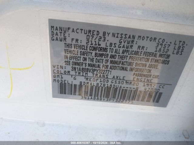 Photo 8 VIN: 3N1AB8BV3PY322771 - NISSAN SENTRA 