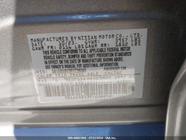 Photo 8 VIN: 3N1AB8BV3RY238243 - NISSAN SENTRA 