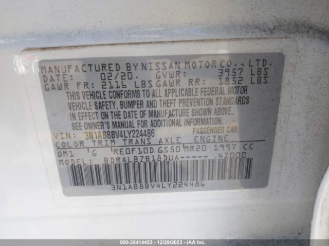 Photo 8 VIN: 3N1AB8BV4LY224486 - NISSAN SENTRA 