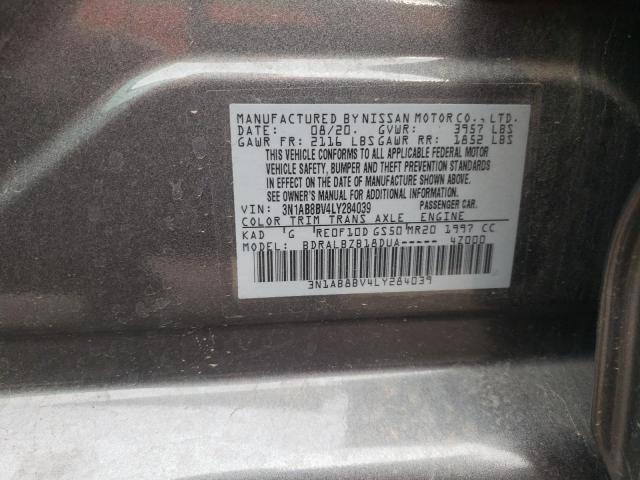 Photo 9 VIN: 3N1AB8BV4LY284039 - NISSAN SENTRA S 