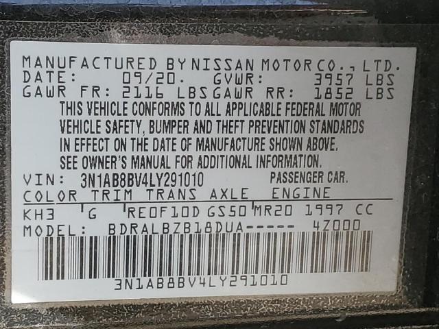 Photo 11 VIN: 3N1AB8BV4LY291010 - NISSAN SENTRA S 