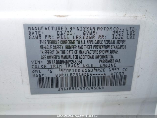 Photo 8 VIN: 3N1AB8BV4MY245064 - NISSAN SENTRA 