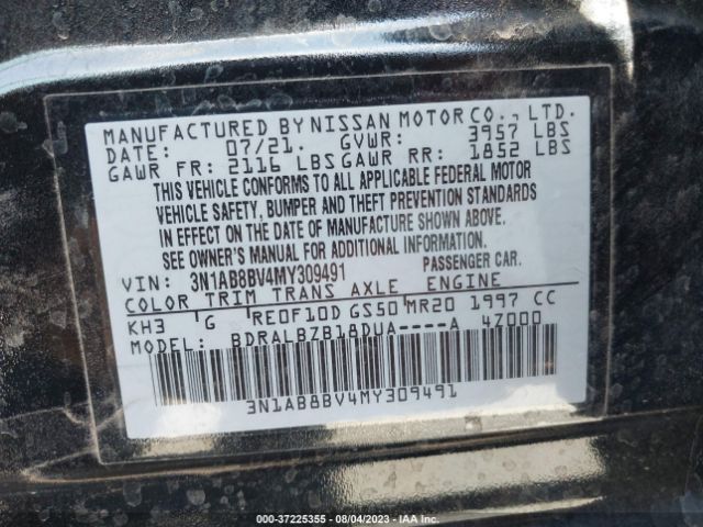 Photo 8 VIN: 3N1AB8BV4MY309491 - NISSAN SENTRA 