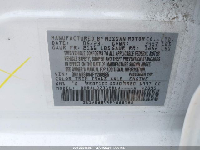 Photo 8 VIN: 3N1AB8BV4PY288985 - NISSAN SENTRA 