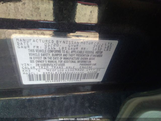 Photo 8 VIN: 3N1AB8BV5LY214565 - NISSAN SENTRA 