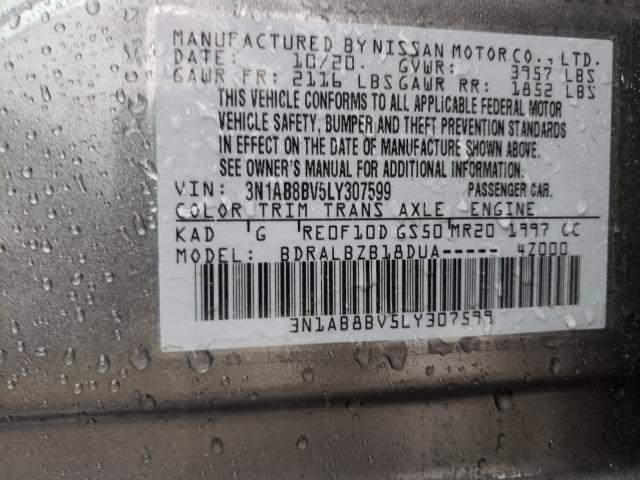 Photo 9 VIN: 3N1AB8BV5LY307599 - NISSAN SENTRA S 