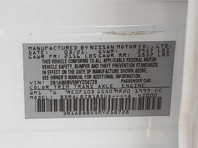 Photo 9 VIN: 3N1AB8BV5MY258728 - NISSAN SENTRA S 