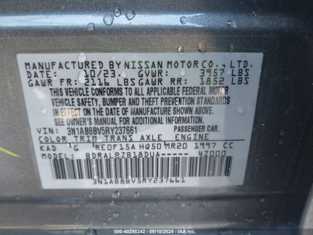 Photo 8 VIN: 3N1AB8BV5RY237661 - NISSAN SENTRA 