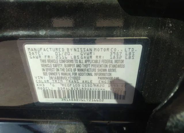 Photo 8 VIN: 3N1AB8BV6LY216602 - NISSAN SENTRA 