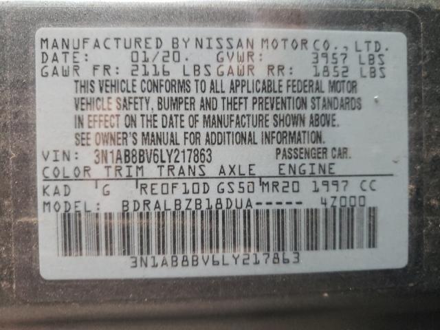 Photo 9 VIN: 3N1AB8BV6LY217863 - NISSAN SENTRA S 