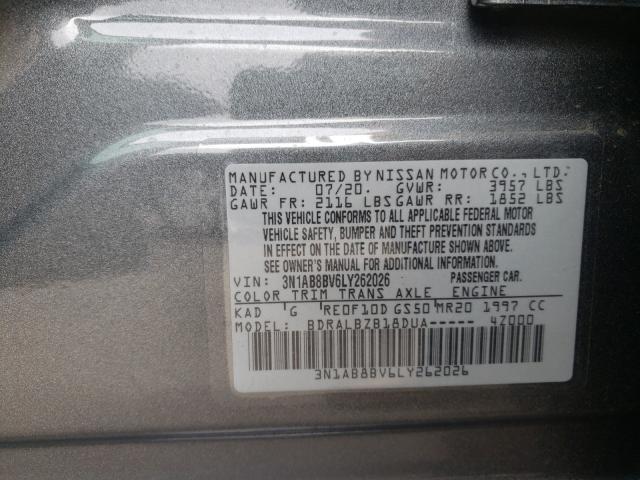 Photo 9 VIN: 3N1AB8BV6LY262026 - NISSAN SENTRA S 