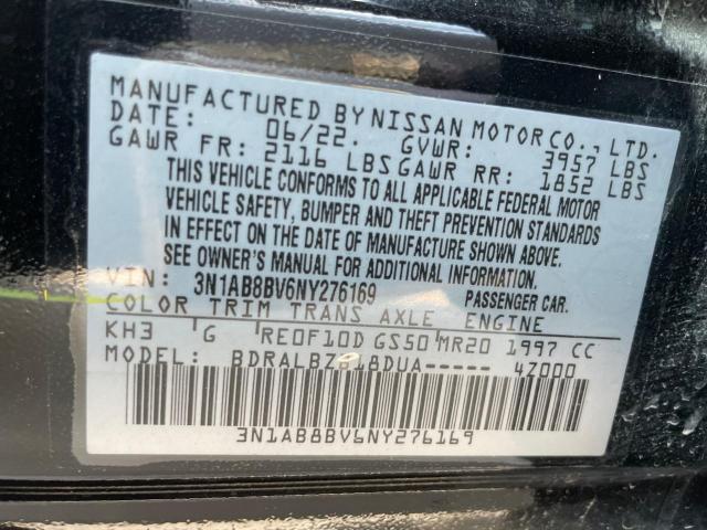 Photo 9 VIN: 3N1AB8BV6NY276169 - NISSAN SENTRA S 