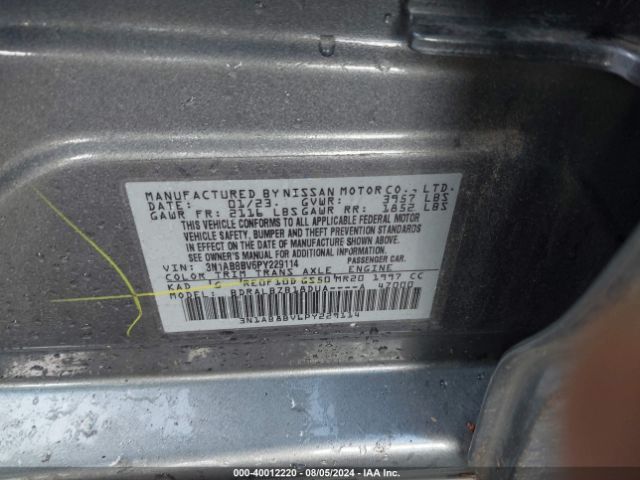 Photo 8 VIN: 3N1AB8BV6PY229114 - NISSAN SENTRA 