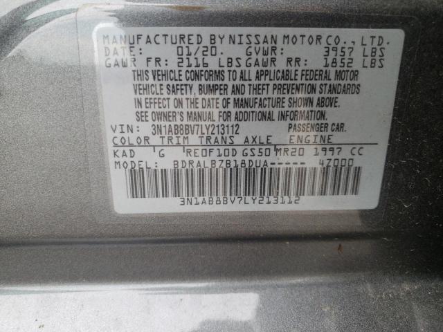 Photo 9 VIN: 3N1AB8BV7LY213112 - NISSAN SENTRA S 