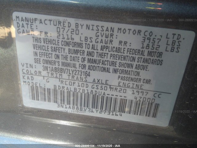 Photo 8 VIN: 3N1AB8BV7LY273164 - NISSAN SENTRA 