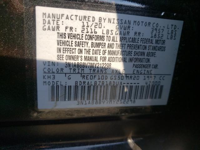 Photo 9 VIN: 3N1AB8BV7MY212298 - NISSAN SENTRA S 